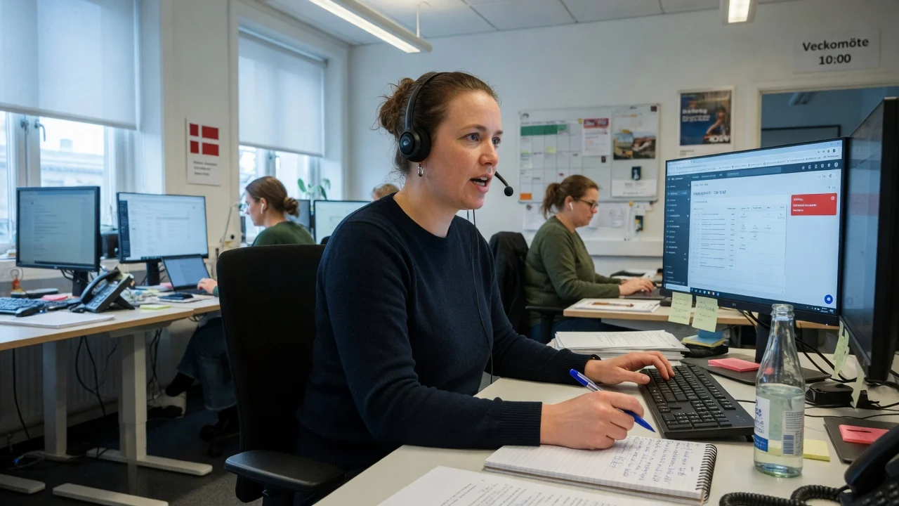 A-Sales appointment setter on a call